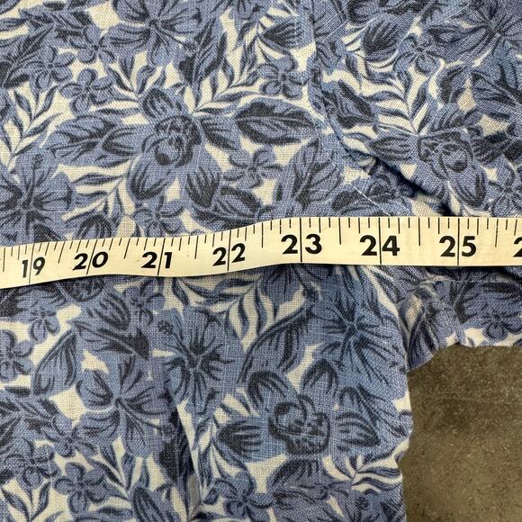 Vintage Y2K Carribean Joe 100% Linen Floral Tropical Button Up Casual Shirt XXL - Picture 3 of 5
